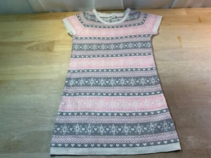 Girl's H&M Winter Sweater Dress Sz 8-10 Yrs. Hearts & Snowflakes-Cute!!* - Picture 1 of 3