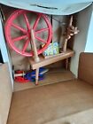 VINTAGE 1961 Remco Little Red Spinning Wheel Original Box Retro 60s Prop Toy Old