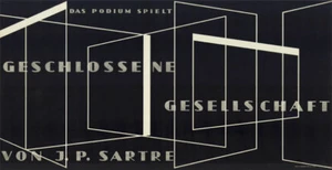 Otl Aicher VHS-Ulm ORIGINAL-Plakat 50er "Geschlossene Gesellschaft" Grafik / HfG - Bild 1 von 1
