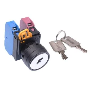 IDEC 22mm 3 Position Maintained Key Switch 1NO-1NC IP65 YW1K-3AE11 - Picture 1 of 1