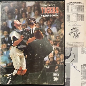 1965 Detroit Tigers Signed Yearbook Baseball Al Kaline HOF Auto +27 Sigs JSA - Picture 1 of 12