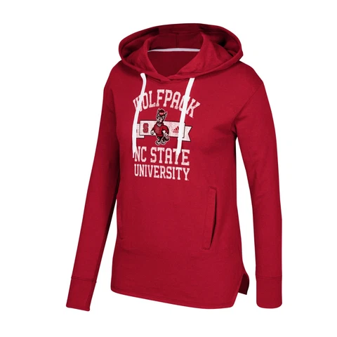 NC State Wolfpack NCAA Adidas Women's Red "Mascot Banner Arch" Fleece Cover
