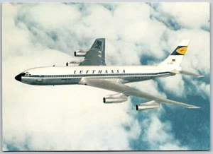 Postcard Lufthansa Boeing Jet 707 German Airline Issue Air Plane Airplane - Picture 1 of 2