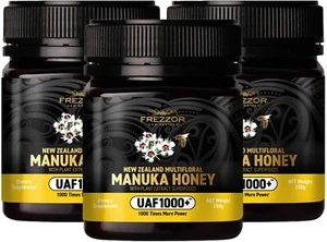 FREZZOR NEUZEALAND MEHRBLUMEN MANUKA HONIG Erkältung & Grippe Symptom Linderung 3 Gläser - Bild 1 von 11