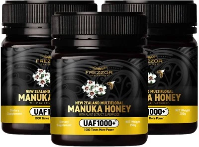 FREZZOR NEW ZEALAND MULTIFLORAL MANUKA HONEY Cold & Flu Symptom Relief 3 Jars - Image 1 of 4