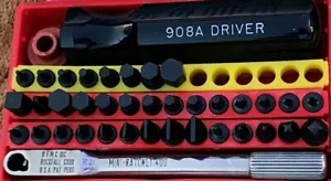 Wadsworth Super Deluxe K47P Vintage 36 Bit MINI RATSCHE WERKZEUG SET 🙂 USA NOS - Bild 1 von 21