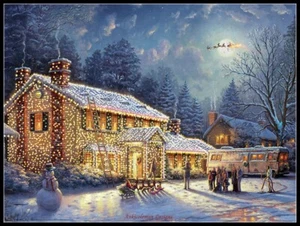 Christmas Vacation - Counted Cross Stitch Patterns - Color & BW Symbols - Picture 1 of 2