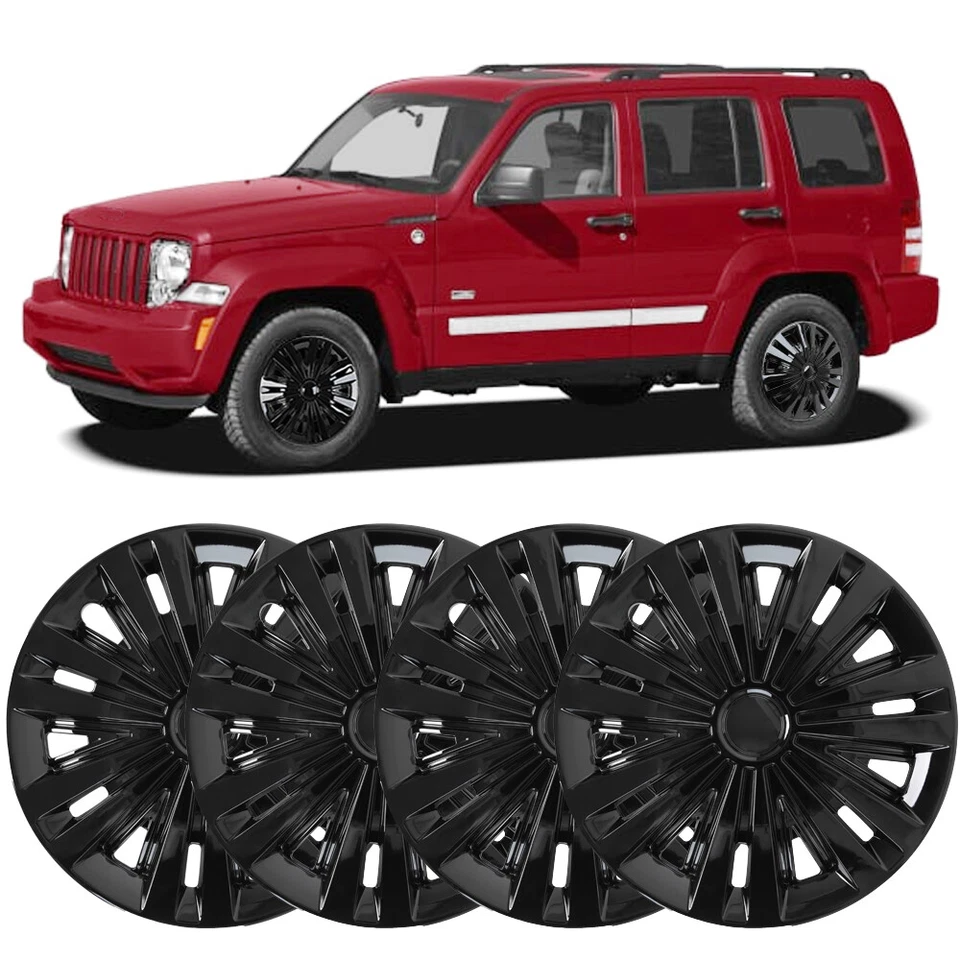 Set of 4 For Jeep Liberty 16" Wheel Cover Full Snap On Hub Caps Tire Replacement — 第 1/4 张图片