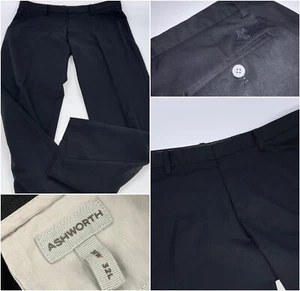 Ashworth Golf Pants 40x30 (38 Tag) Black Poly Flat Front No Flaws YGI K2-94 - Picture 1 of 9
