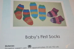 Lisa Knits Knitting Pattern Baby's First Socks 0-6 mos - Picture 1 of 1