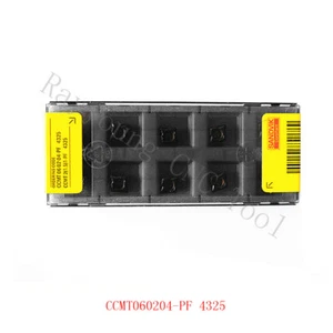 100% Genuine 10P CCMT060204-PF 4325 Lathe Carbide Cutting Insert - Picture 1 of 6