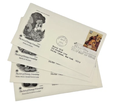The Art Of Disney Stamps / First Day Issue Envelopes / Lot of 4 - Image 1 of 4