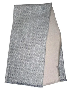 Alexander McQueen Schal länglich Totenköpfe Seide/Wolle Jacquard 2-seitig Fransen Defekt - Bild 1 von 9