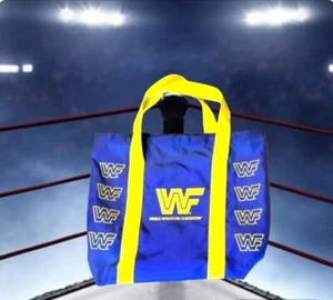 Rare Vintage Original 80s WWF Gym Tote Bag World Wrestling Federation Blue WWE - Picture 1 of 13