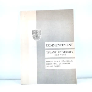 Tulane University 3. Juni 1957 Startprogramm Gibson Hall - Bild 1 von 2
