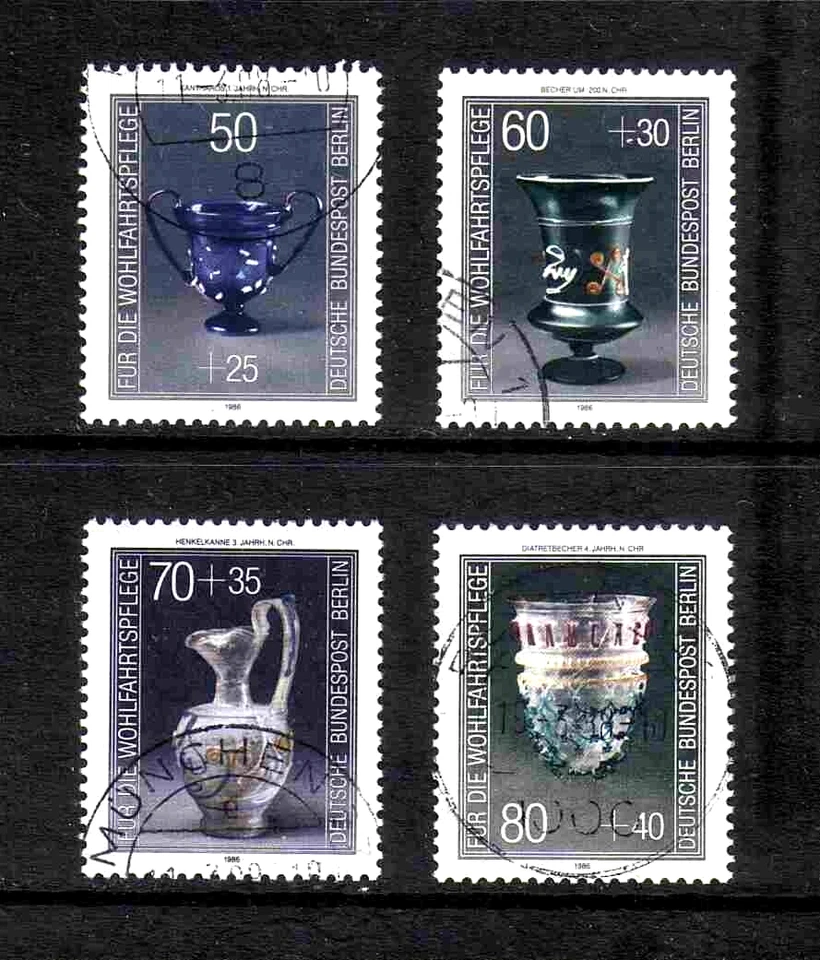 West Berlin 1986 Glassware complete set of 4 values (SG B727-B730) fine used - Image 1 of 1