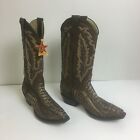NWT Los Altos Women's Brown Genuine Ostrich Leather Cowboy Boots - Size 8 1/2