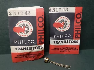 Transistores PNP de germanio Philco 2N1743 (2) embalaje original - Imagen 1 de 4