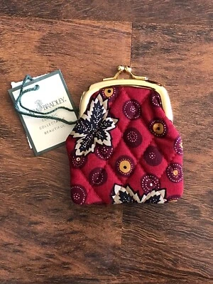 Vera Bradley MONEDA ROJA BESO BLOQUEO MONEDERO Kisslock Coleccionable Pequeño Regalo Nuevo con Etiquetas Foto 1 de 2