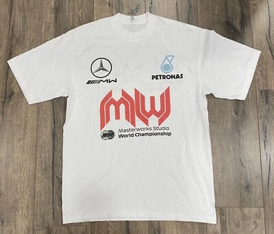Lewis Hamilton #44 Mercedes Los Angeles Apparel Medium Formula Racing F1 Shirt - Image 1 of 4