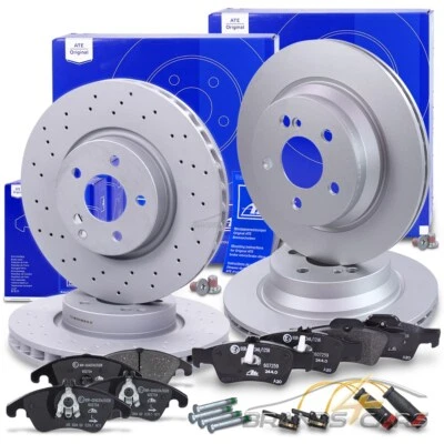 ATE Brake Rotors + Pads + Contacts Front + Rear for Mercedes E-Class W212 S212 - Image 1 of 4