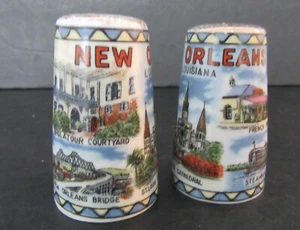 Vintage 1970s New Orleans Souvenir Salt & Pepper Shakers - Imagen 1 de 9