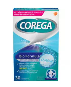 Corega BIO Tabs Whitening Zahnersatzpflege tötet 99,9% Bakterien entfernen Plaque 30 Stück - Bild 1 von 1