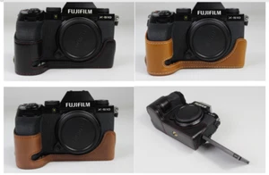 Funda de cuero pu para cámara media empuñadura bolsa para fujifilm XA7/XA5 XS10 XS20 XT5 - Imagen 1 de 10