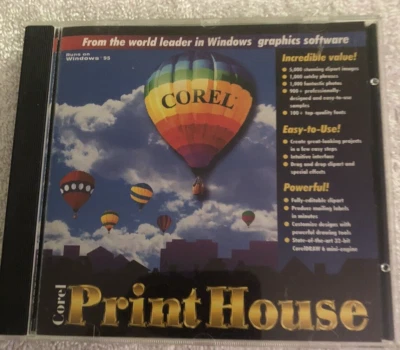 CORAL PRINT HOUSE GRAPHICS SOFTWARE CD-ROM - Image 1 of 2