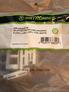 Ortronics - OR-KSS2210 - Serie II, Inserto Keystone a 2 Porte, Confezione da 10, Bianco Nebbia - Foto 1 di 2
