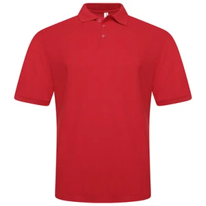 Mens Polo Shirts Short Sleeve Regular Fit Premium Pique Work Casual Plain Top - Picture 1 of 41