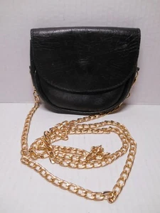 Cinturón de cuero negro cintura cadera cartera bolsa bolso cadena bandolera bolso de hombro - Imagen 1 de 8