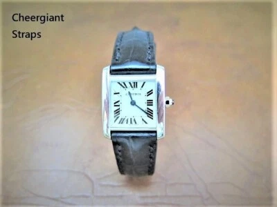 Cartier Tank ladies crocodile watch strap band handmade 卡地亞Tank Solo女錶鱷魚皮手工錶帶 - Image 1 of 4