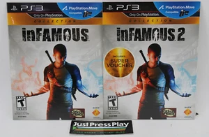 Lot of 2 inFamous Game Disc Sony PlayStation 3 PS3 New/Sealed NFR - Picture 1 of 11