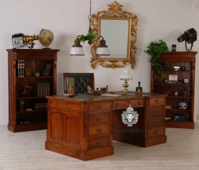 Schreibtisch Kolonialstil Massivholz Mahagoni - Bild 1 von 4