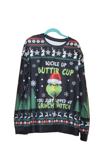 Camicia Grinch manica lunga XXL fibbia buttercup - Foto 1 di 4