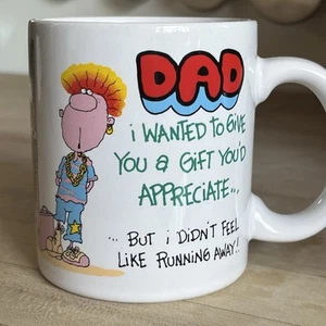 Vtg Contenova Dad Coffee Cup Diner Mug Funny Fathers Day Gift Punk Cartoon Comic - Picture 1 of 13