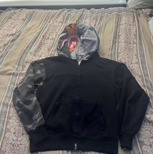 Authentic black and grey bape hoodie - Picture 1 of 4
