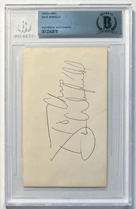 Dave Winfield Signed Index Card Beckett BAS Auto Authentic HOF Yankees Padres - Picture 1 of 2