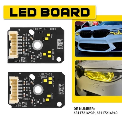 Yellow DRL LED Boards Headlight Angel Eyes For BMW F90 M5 G30 530i 540i M550iX - Image 1 of 4