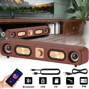 Altavoz retro Bluetooth estéreo sonido de graves para computadora barra de sonido USB computadora portátil de escritorio - Imagen 1 de 14
