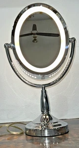 Zadro OVLV68 Lighted Dual-Sided Vanity Makeup Mirror Dimmable Incandescent - Picture 1 of 6