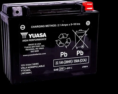 Batería AGM de 12 voltios Yuasa YTX24HL sin mantenimiento Foto 1 de 4