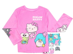 Hello Kitty Mädchen Pyjama Rosa Grafik Langarm Oberteil, Größe Medium (7/8) - Bild 1 von 3