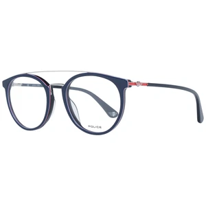 Police Eyeglasses VPL881 09DD Men Blue Rectangle Full Rim Metal Plastic Frames 5 - Picture 1 of 4
