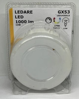 IKEA LEDARE GX53 LED1435X13 13W=75W 2700 KELVIN 1000LM DIMMABLE ( PACKAGE DAMAGE - Image 1 of 4