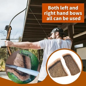 Traditional Bow Arrow Rest Mink Fur Self-adhesive Plates Archery Bow Shooting - Picture 1 of 10