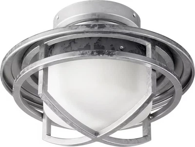 Quorum Windmill 11" Indoor/Outdoor Ceiling Fan Light Kit in Galvanized - Image 1 of 2