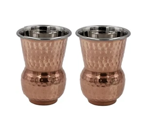 bona fide Hammered Outside pure Copper Inside Nickel Plated Tumbler Moscow Mu... - Picture 1 of 5