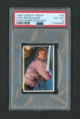 1980 Star Wars stickers Yoplait Spain #45 Luke Skywalker PSA 6 - Image 1 of 2